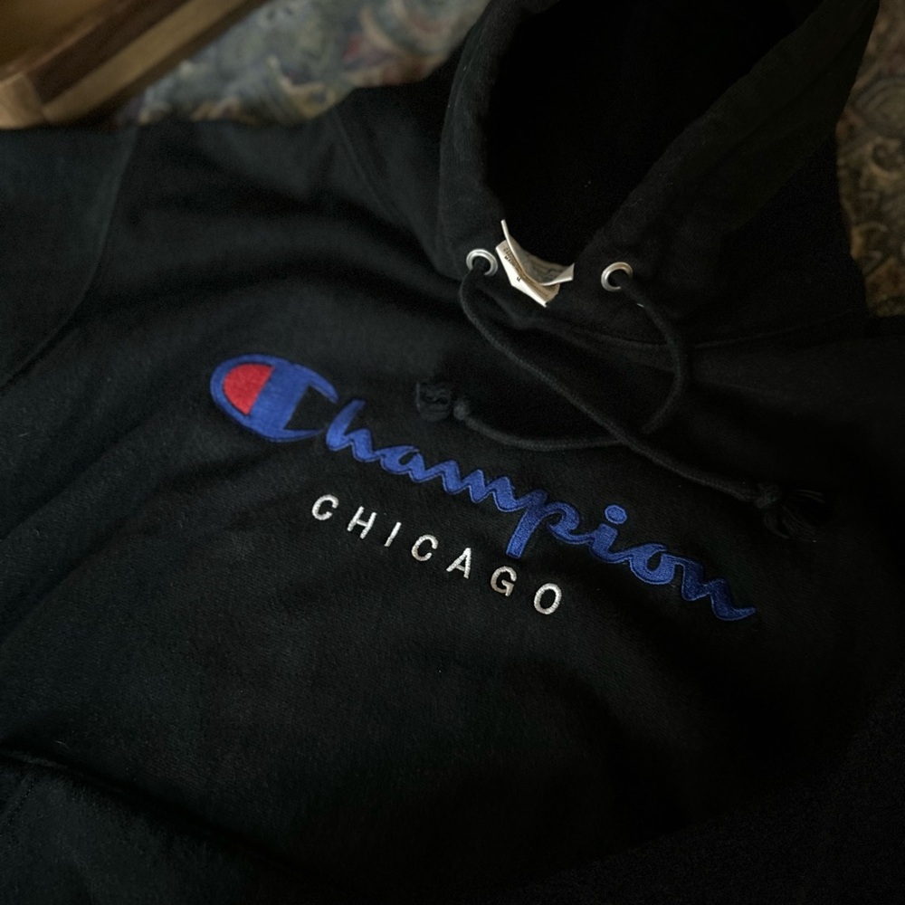 Champion Black and Blue Hoodie